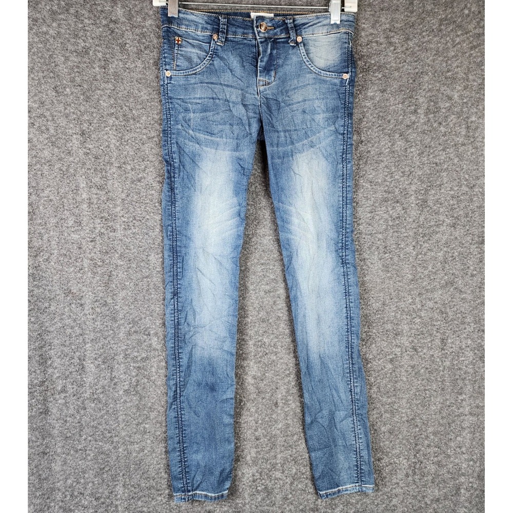 Hudson Jeans Womens 14 Skinny Blue Low Rise Flap Pocket Denim EUC